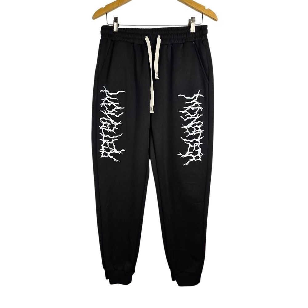 SHEIN Black Graphic Sweatpants Streetwear Joggers Size Xl